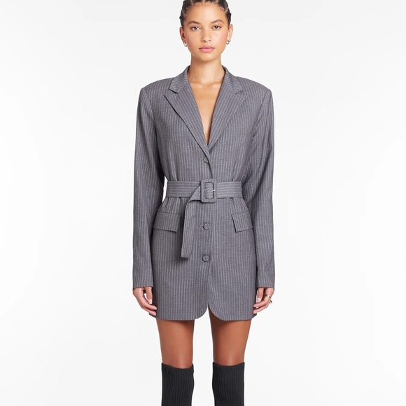 Amanda Uprichard Meritt Blazer Dress XS Belted NEW with tags Shopbop - Picture 1 of 8